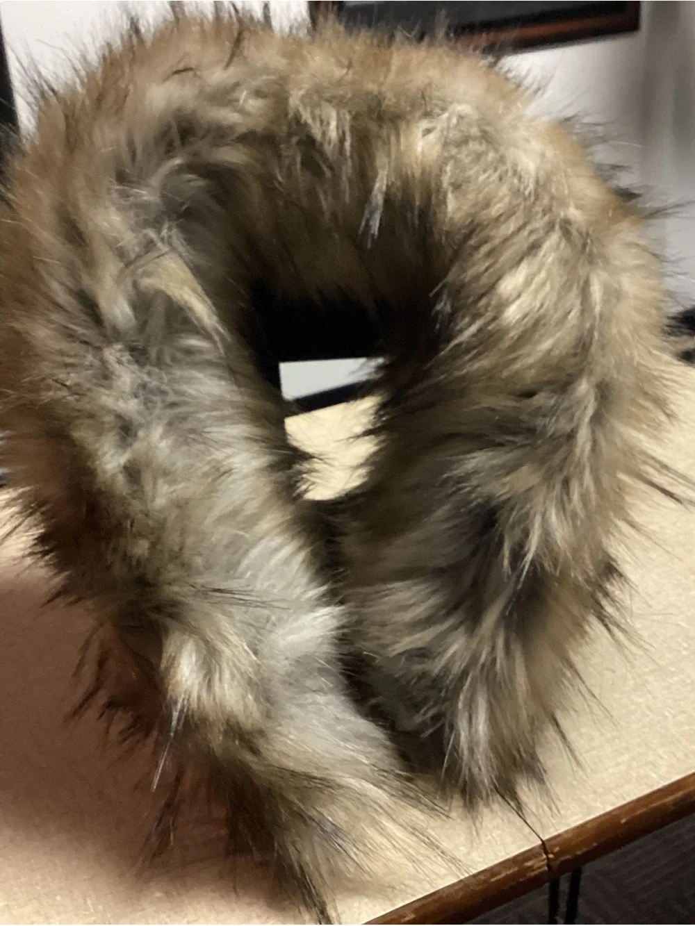 Fur. Scarf Collar in Natural Brown - Unbranded